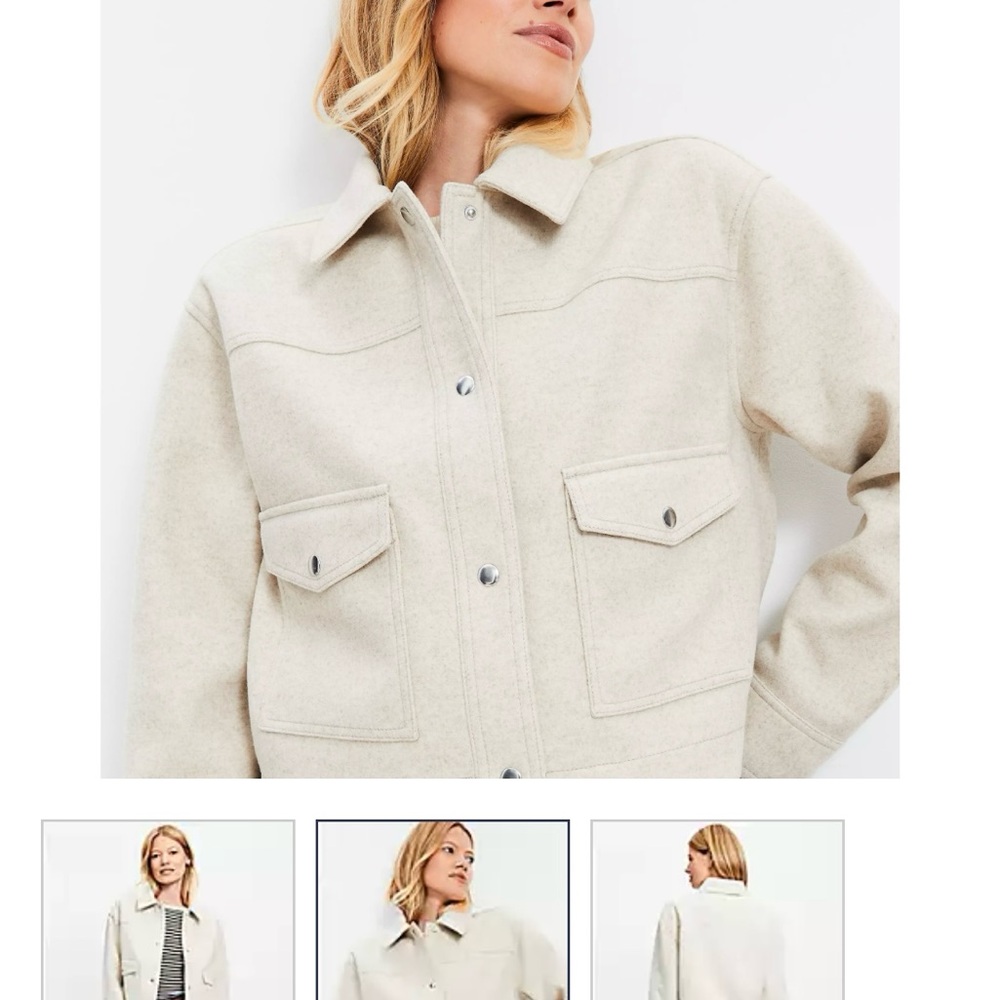 LOFT Light Tan Utility Jacket - Picture 9 of 11
